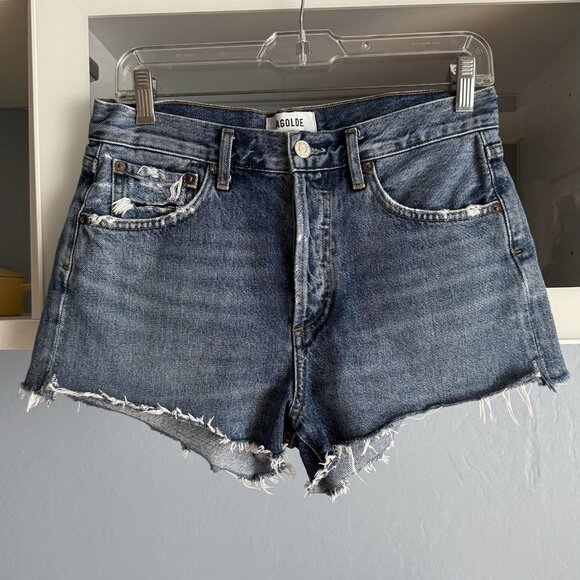Agolde Parker Vintage Cut Off Jean Denim Shorts in Lowkey Size 26 - Picture 1 of 8